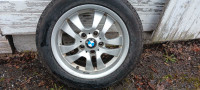 Set of 4 BMW r16" rims with almost new Continental all season ti