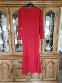 RED LACE DRESS.  NEVER WORN.  $200