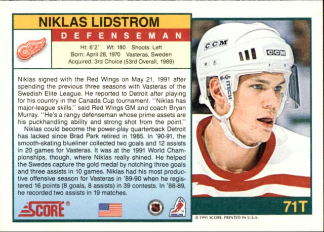 1991-92 SCORE ROOKIE & TRADED 110 card factory set … LIDSTROM RC in Arts & Collectibles in City of Halifax - Image 3