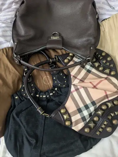 Hobo Handbag Lot (Gucci, Burberry, Salvatore Ferragamo), View more