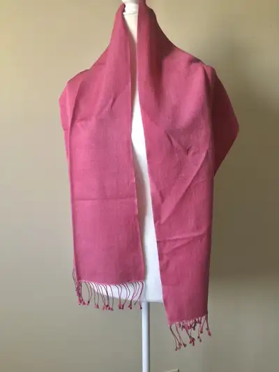 Gorgeous Pink Fuchsia Silk Pashmina Scarf Clothing , View more