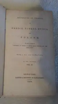 Incidents of Travel in Greece, Turkey, Russia, and Poland 1838 !