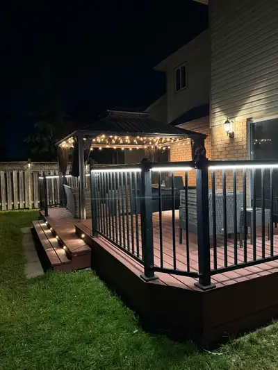 LED Lighting Install Decks, Railings & Backyard, View more
