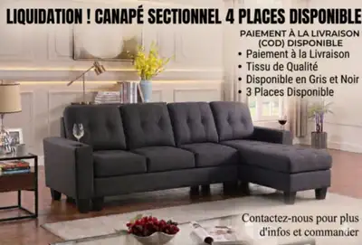 Canapé Sectionnel 4 Places – Must Go | Paiement à la livraison, View more