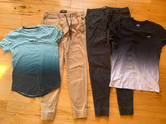 Hollister men’s small T-shirts medium joggers, $25 for lot in Men's in Charlottetown