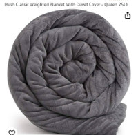 New Hush Classic Weighted Blanket With Duvet Cover - Queen 25Lb