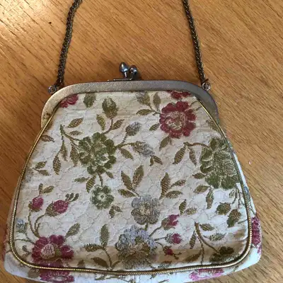 Vintage Floral Tapestry Handbag , View more