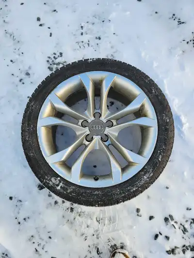 Audi OEM 18” Winter Wheel & Tire Package — $1,800 For sale: complete winter setup, mounted and balan...