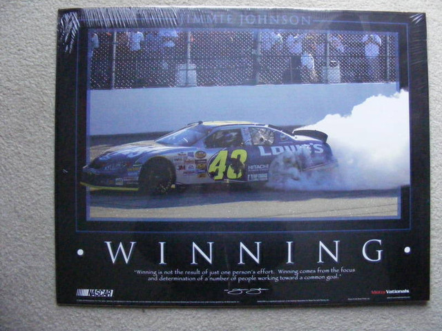 FS: 2004 Jimmie Johnson "WINNING" JG Motorsport Nascar Sheet in Arts & Collectibles in London