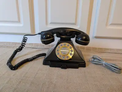 VINTAGE STYLE LANDLINE PHONE, PUSHBUTTON, View more
