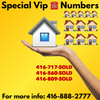 Realtors best numbers 416-717-SOLD 416-560-SOLD VIP PHONE NUMBER