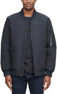 Calvin Klein Men’s Bomber Jacket Black, Large - $60