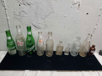 Vintage pop and medical bottles 