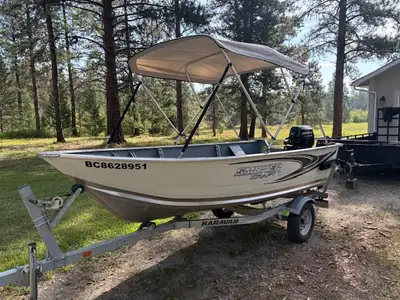Here is a 2023 Smokercraft Alaskan TL DLX 13 foot aluminum boat with approx 20 hours on it. The TL D...