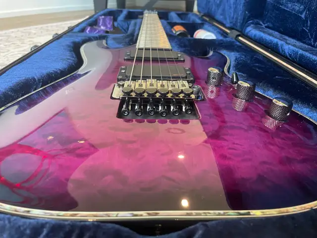 Schecter Hellraiser C-1 FR Trans Purple Burst 2020 Korea in Guitars in Ottawa - Image 3