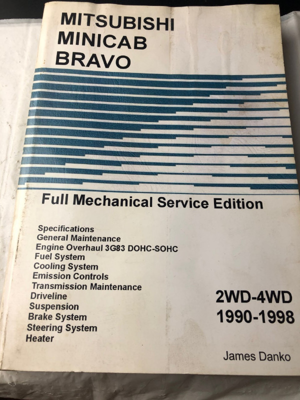 1990 - 1998 MITSIBISHI MINICAB AND BRAVO FACTORY MANUAL #M0009 in Textbooks in Edmonton