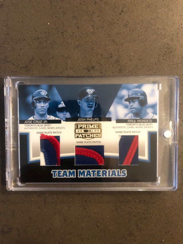 Toronto Blue Jays Prime Patches Jersey CardRARE in Arts & Collectibles in Markham / York Region