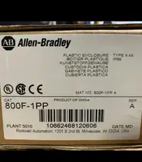 NEW FACTORY SEALED ALLEN BRADLEY 800F-1PP SER. A PLASTIC ENCLOSU