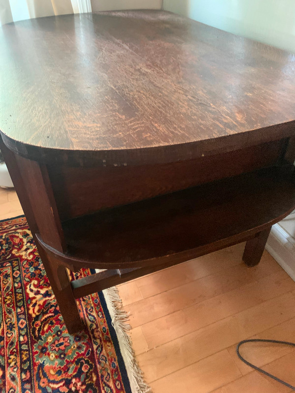 Antique solid oak library desk in Desks in Kitchener / Waterloo - Image 2