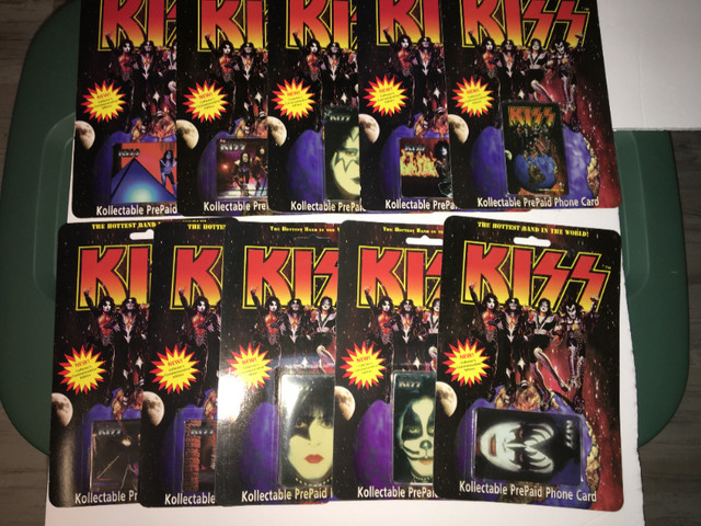 KISS Prepaid phone cards, full set of 10, all sealed in Arts & Collectibles in Sudbury