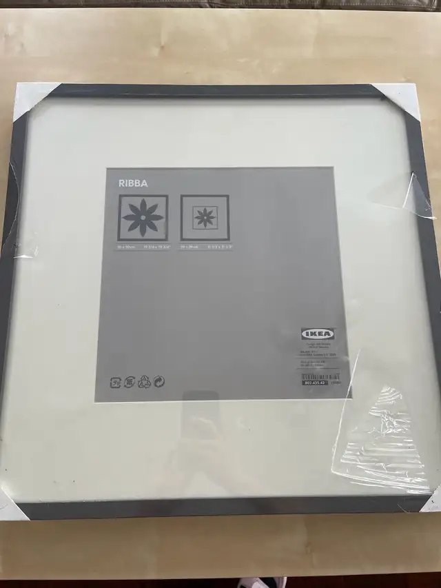 Grey colour IKEA Ribba Picture Frame, 19 3/4”x 19 3/4” 