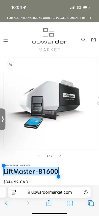 LiftMaster-81600 Contractor Series, DC, Chain Drive with Wi-Fi