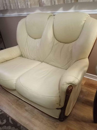 leather sofa and armchair/ must go end May/ make an offer