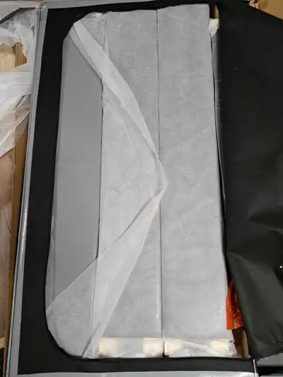 Monarch Twin Size Grey Leather-look Bed, View more