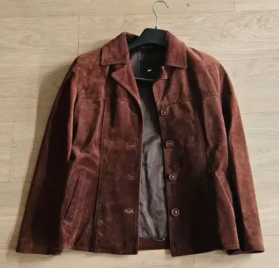 Women's Suede Leather Jacket - Medium, View more