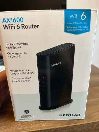 Netgear AX1600 WiFi 6 Router brand new, View more