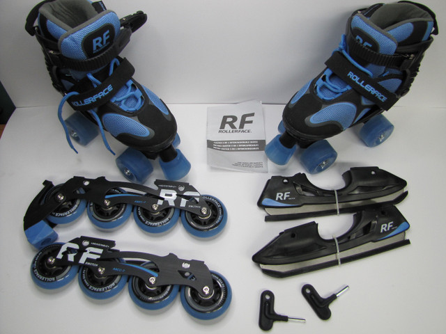 Roller Skates, Roller Blades & Skates 3 in 1 (Size 4 - 6 Mens) in Skates & Blades in Edmonton