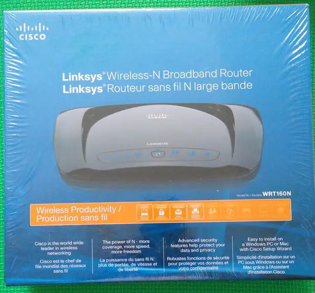 Cisco Linksys WRT160N router Brand new in box  $39 in Networking in City of Toronto - Image 2