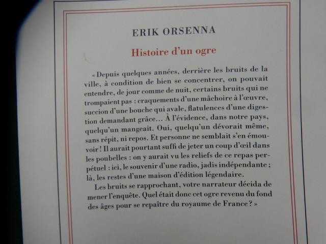 L'OGRE très HUMAIN dans l'ouvrage récent d'Érik ORSENNA dans Manuels  à Sherbrooke - Image 2