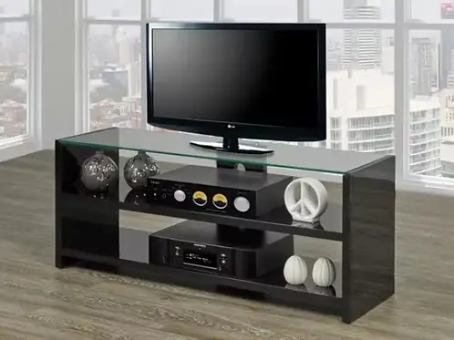 Modern TV Stand 55” | Glass Top + Wooden Shelves | Only $130 in TV Tables & Entertainment Units in Mississauga / Peel Region - Image 2