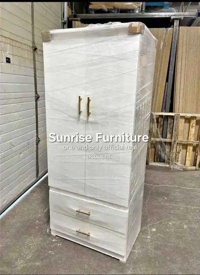 Wooden wardrobe brand new 2 door wardrobe cupboard closet cabin, View more