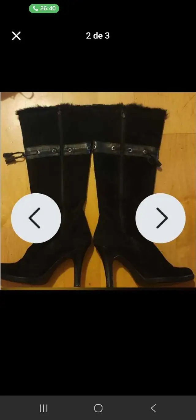 Black tall boots with heels  in Women's - Shoes in Calgary - Image 3