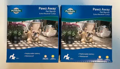 Pet Safe brand Pawz Away Pet Barrier receiver collar. Adjustable collar- fits neck sizes 6- 28 inche...