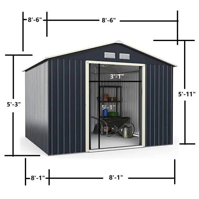 Relyard - 8x8 Metal Outdoor Garden Shed in Outdoor Tools & Storage in Mississauga / Peel Region - Image 4