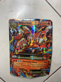 Jumbo Mega Blaziken and Mega Mawile Pokémon cards