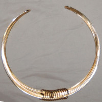 $20 Vintage MCM neck ring gold tone snake motif Cleopatra