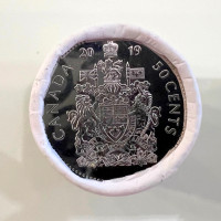 2019 Canada Coat-Of-Arms Special Wrap 50 Cent Roll!