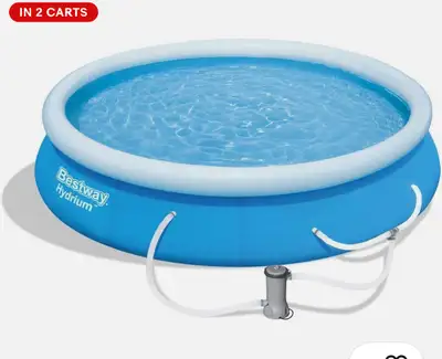 12’ round pool with filter used one season. Very good condition $40.00