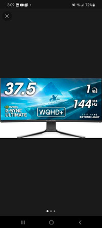ALIENWARE 38" CURVED MONITOR.MINT..!!!!!..