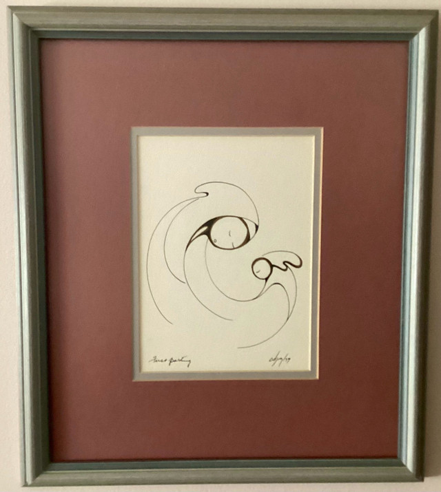 DAPHNE ODJIG’S  ‘ First Parting ‘  Signed 1979 Framed in Arts & Collectibles in Kawartha Lakes