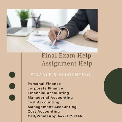 Don’t risk failing your Final Exams Get expert Final Exam Support, Quiz Help & Course Completion tod...