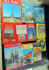 A Selection of European City Travel Guide books.