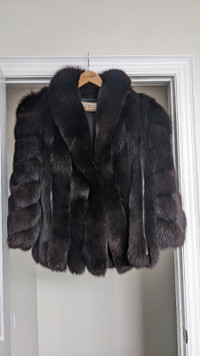 High Quality Black Fox Fur Jacket