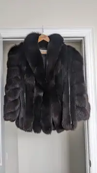 High Quality Black Fox Fur Jacket