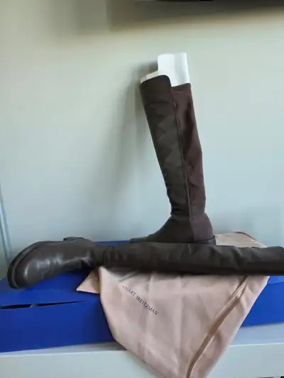 Stuart Weitzman 5050 Bold Knee High Boots 7.5 Walnut - Wore Once, View more