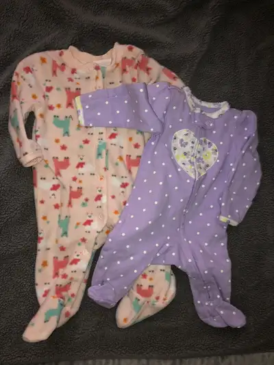 Baby girl sleepers, size newborn, View more